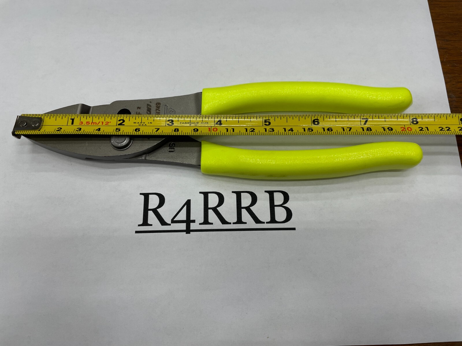 Snap-on Tools USA NEW 8″ HIVIZ Talon Grip Combination Slip Joint Pliers 47ACFHV