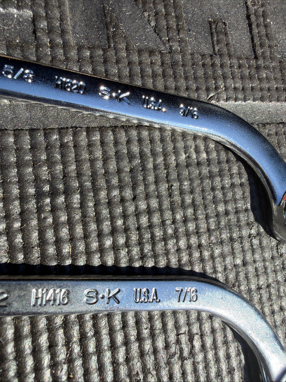 Rare SK Tools USA 2pc Obstruction Distributor Crescent Moon Wrenches H1600 H1820