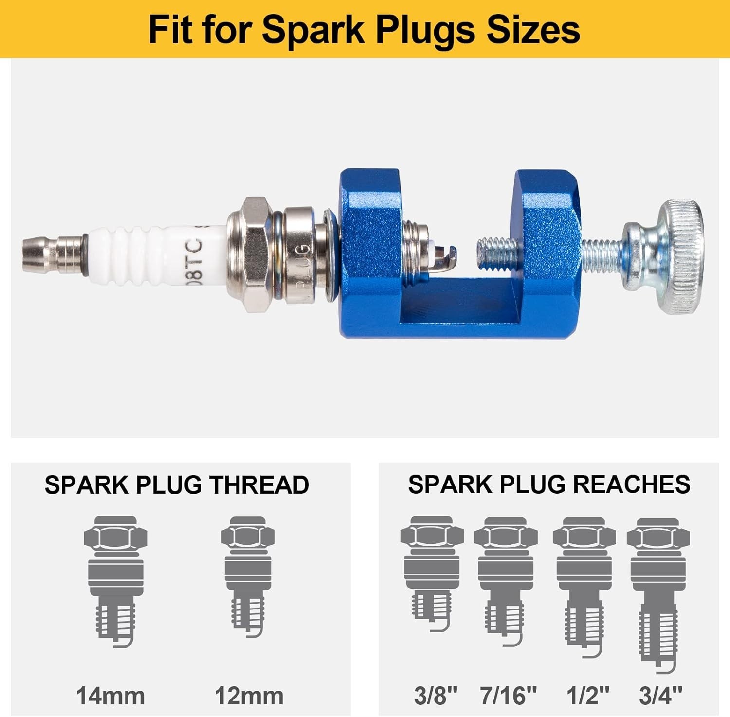 2PCS Spark Plug Gap Tool Kit for 12mm & 14mm Threaded Spark Plugs