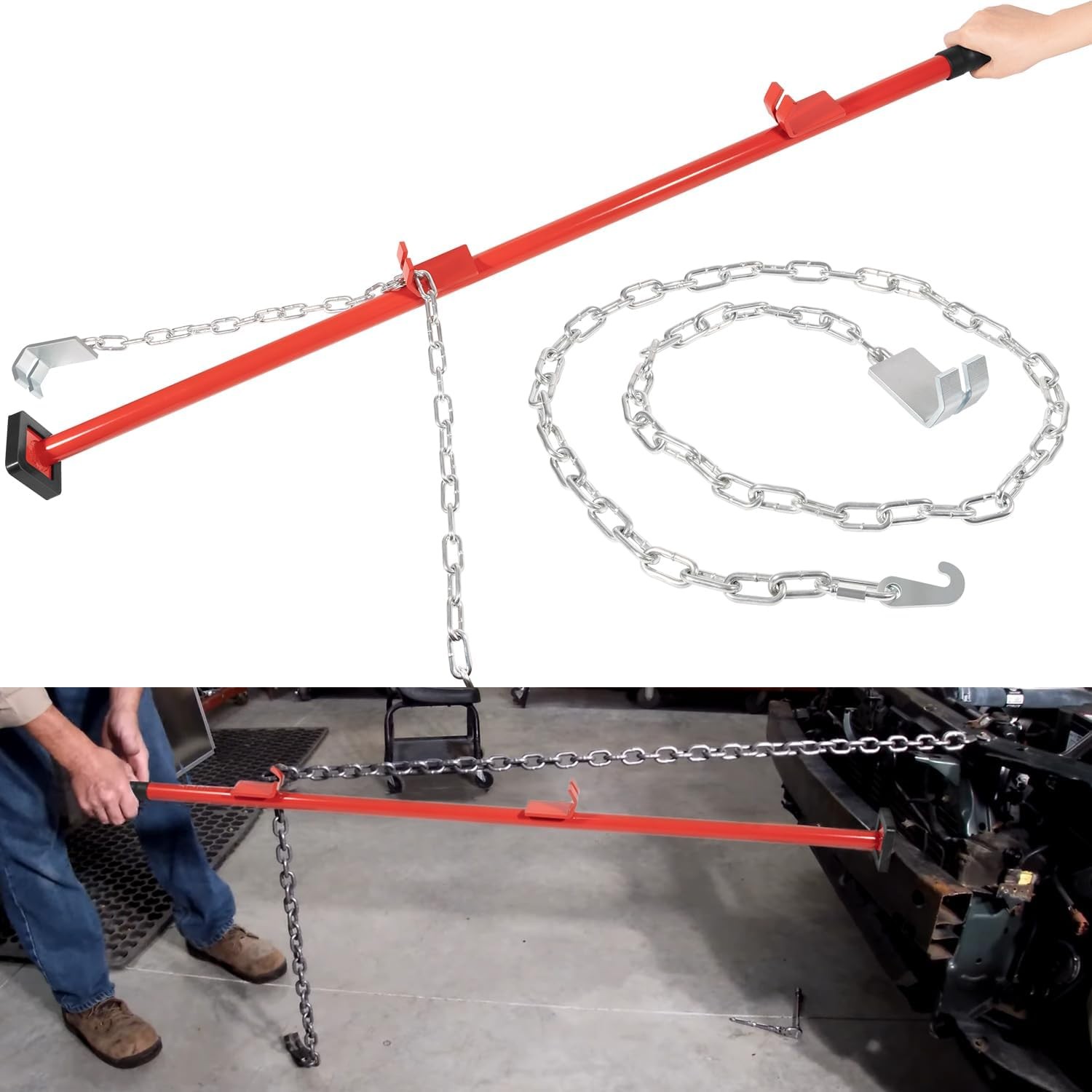 77175 Pulling Stick Tool For Car Repair Auto Body Puller Alignment Bar, 52″ Long