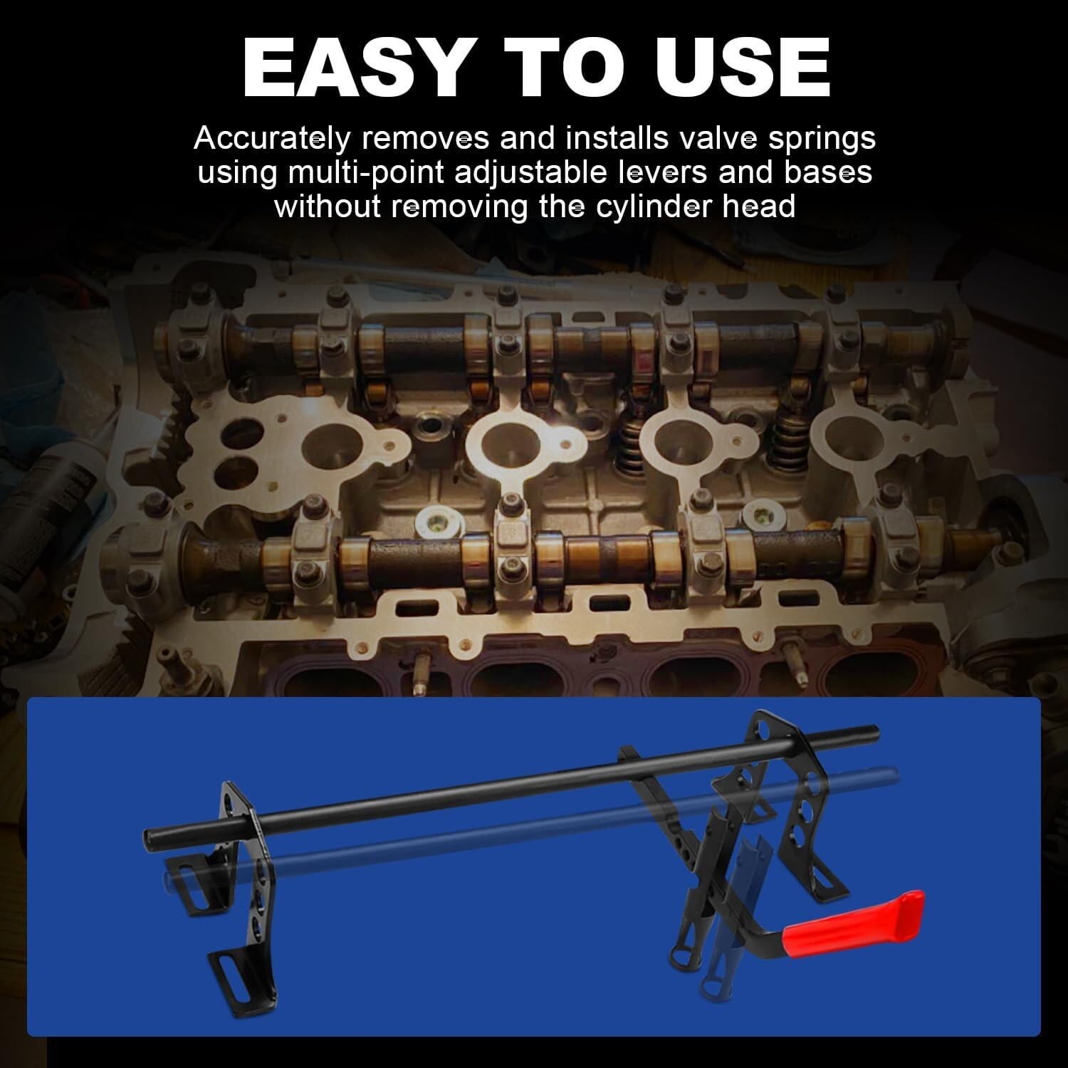 Car Engine Overhead Valve Spring Remover Installer OHV OHC Compressor Tool Set