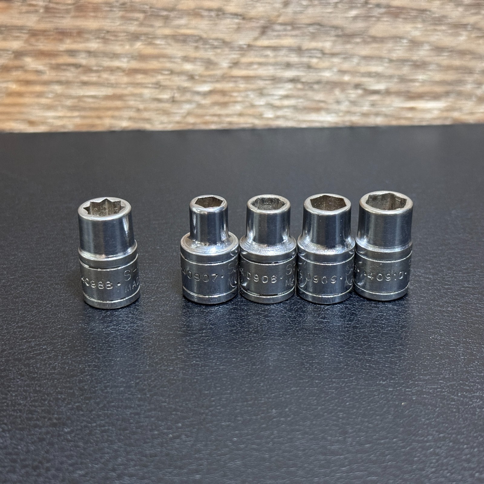 S-K Wayne Tools 1/4 Drive Socket Lot 6PT 7/32 1/4 9/32 5/16 & 8PT 40988 1/4 USA