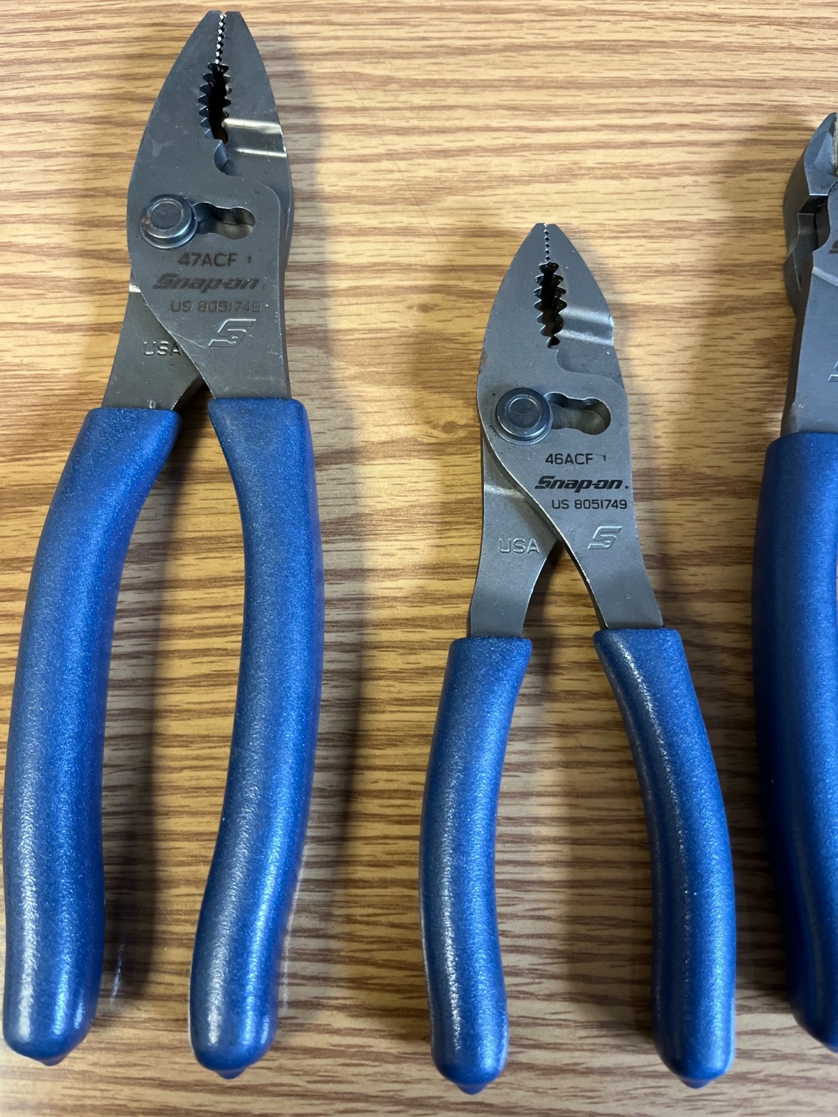SNAP ON POWER BLUE SIX PIECE PLIER SET — LOC#115