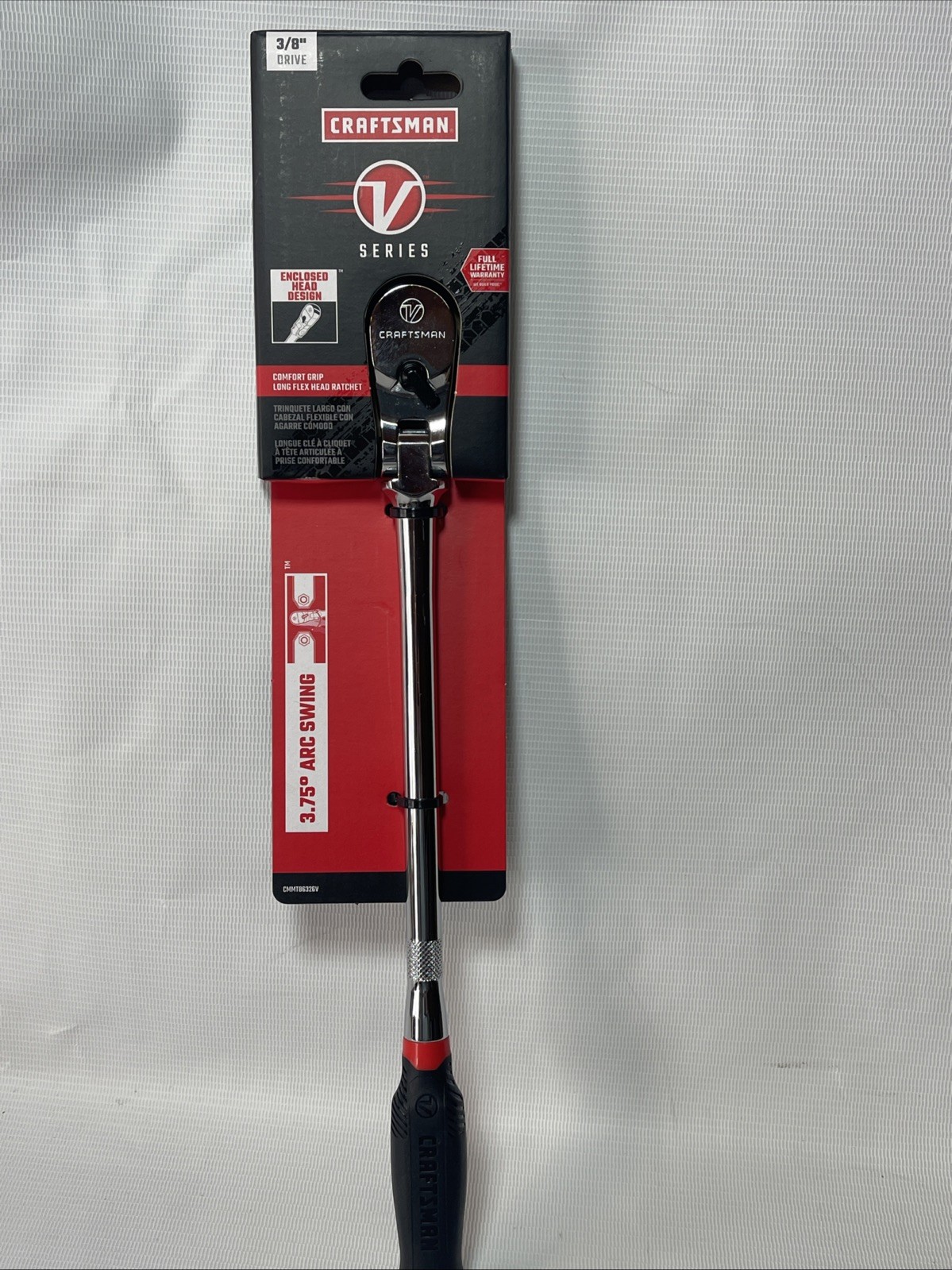 Craftsman V- Series 3/8″ Drive Comfort Grip Long Flex Head Ratchet CMMT86326V