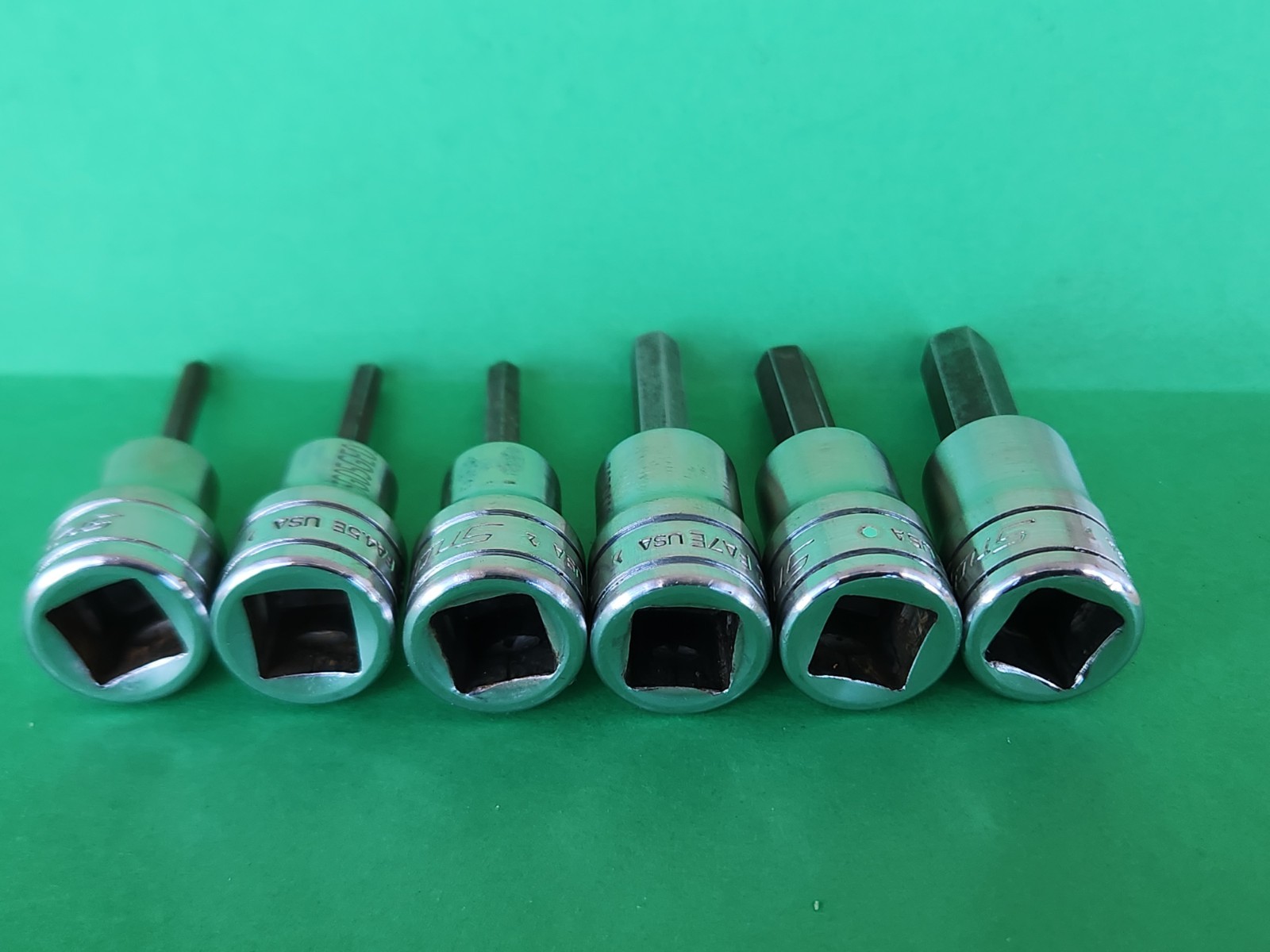 Snap On 6 Pc 3/8” Drive SAE Hex Socket Drivers 1/8” – 5/16” 208EFAY (missing 2)