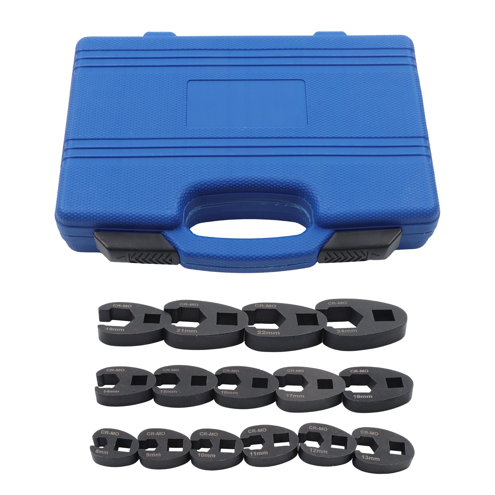 LABLT 15 Pieces Crowfoot Wrench Set Metric 8 – 24 MM 3/8″ & 1/2″ Drive Flare Nut