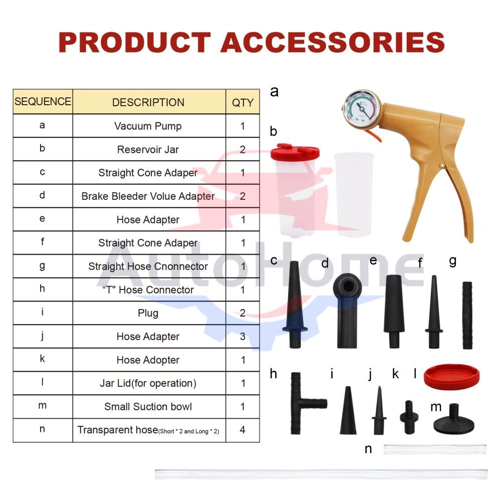 Hand Held Vacuum Pressure Pump Tester Set Brake Fluid Bleeding High-Precision