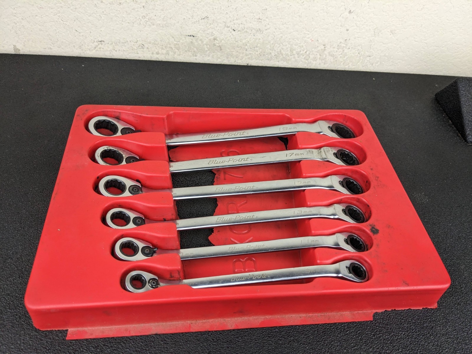 #bp430 Blue Point BXORM706 Reversible Offset 12Pt Ratcheting Wrench Set 8-19mm
