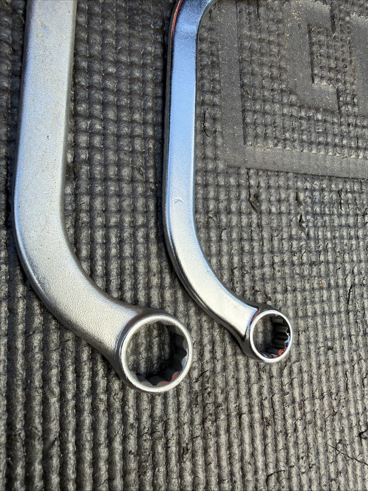 Rare SK Tools USA 2pc Obstruction Distributor Crescent Moon Wrenches H1600 H1820