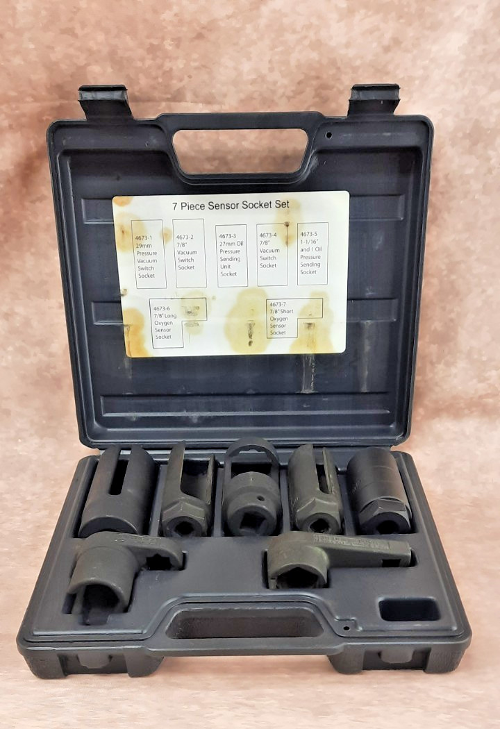Cornwell HRC4673 7pc Oxygen Sensor Socket Wrench Kit O2 Oil Pressure Set