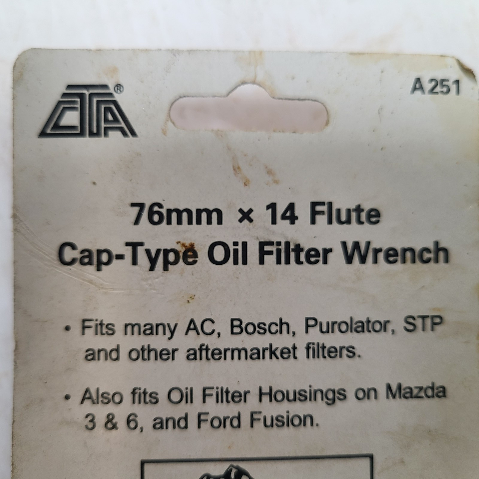 Rite fit Oil Filter Wrench Lot Of 3 A250 A251 A256 76mm 68mm