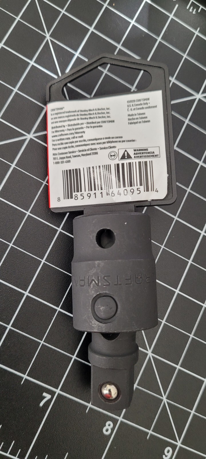 Craftsman CMMT19492 1/2″ Drive SAE Impact Universal Joint Adapter Swivel Socket