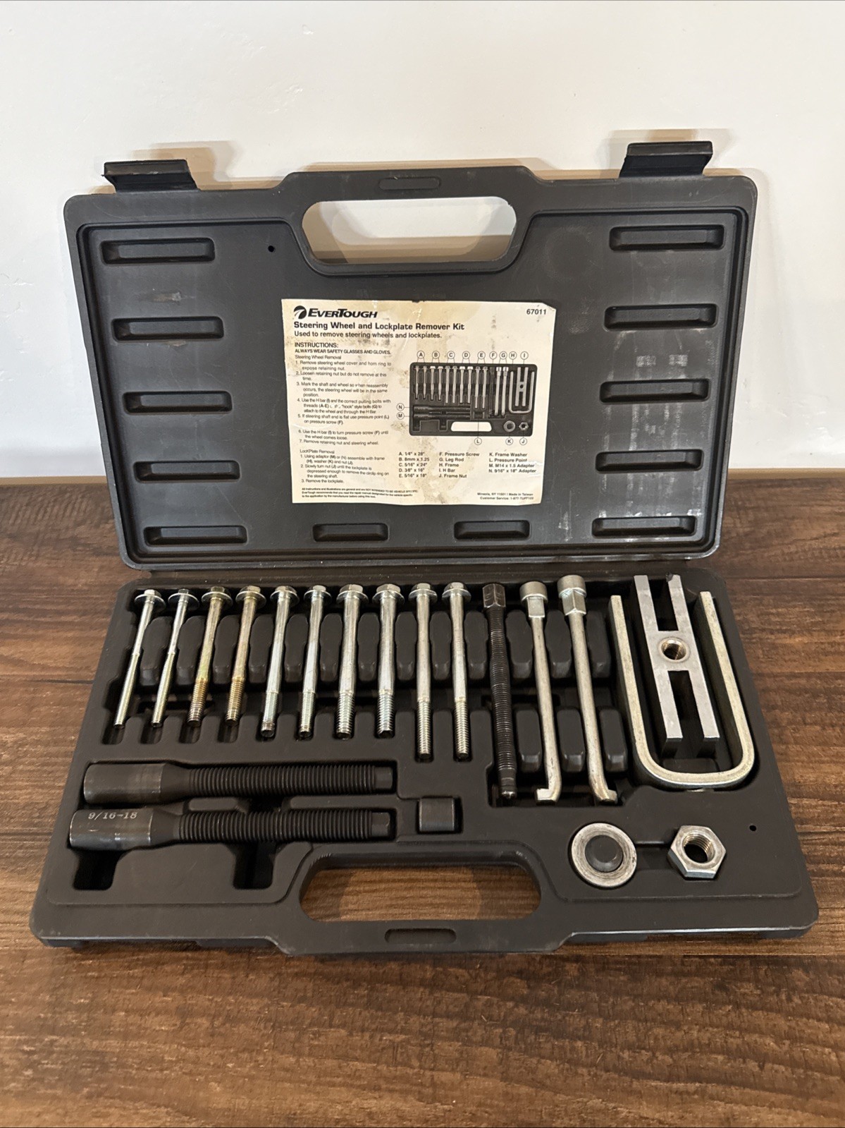 Evertough 67011 Steering Wheel Puller and Lockplate Remover Kit #2