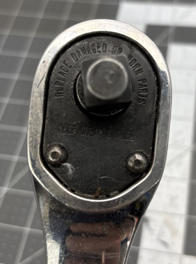 Vintage Craftsman 84T Ratchet USA KAD 25482 Square Handle 11 1/4″