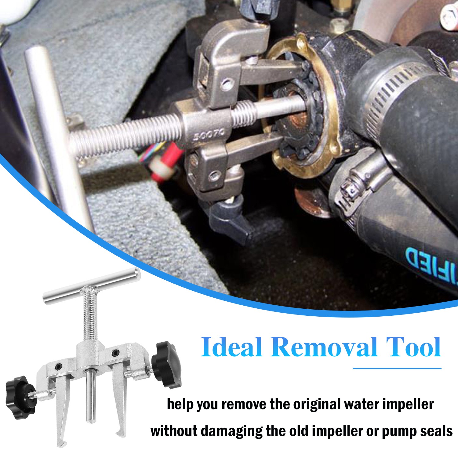 660040-1 Impeller Puller Removal for Jabsco Pump Impellers 2-1/4″ to 2-9/16″