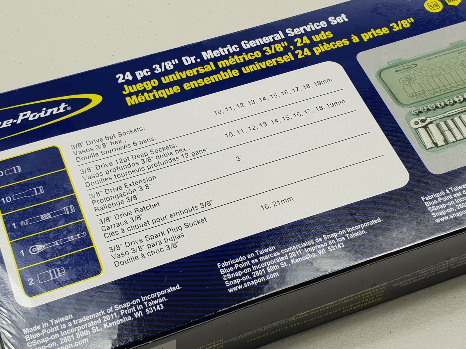 Blue Point 24pc 3/8″ Socket Set – As sold by Snap On.