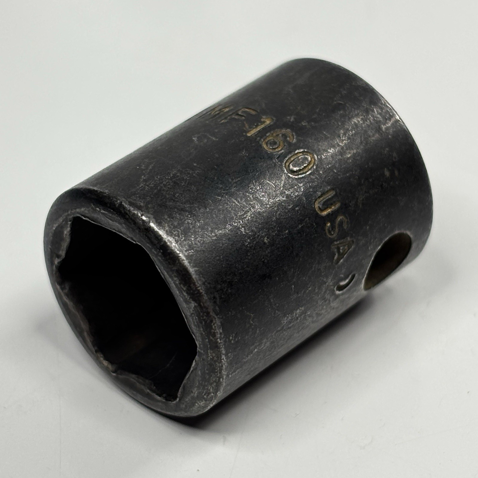 Snap On IMF160 3/8 Dr 6Pt SAE 1/2 Flank Dr Shallow Impact Socket USA VTG 1991