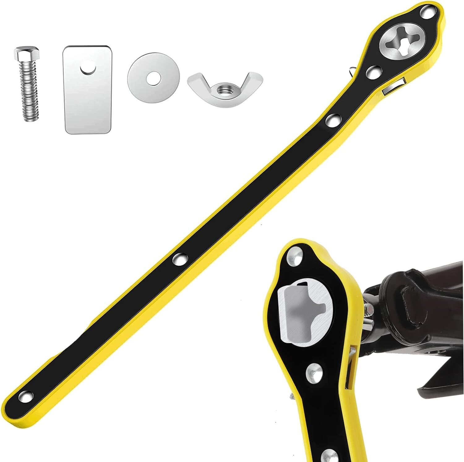 Car Scissor Jack Ratchet Wrench Garage Tire Wheel Lug Wrench Handle Repair Tool