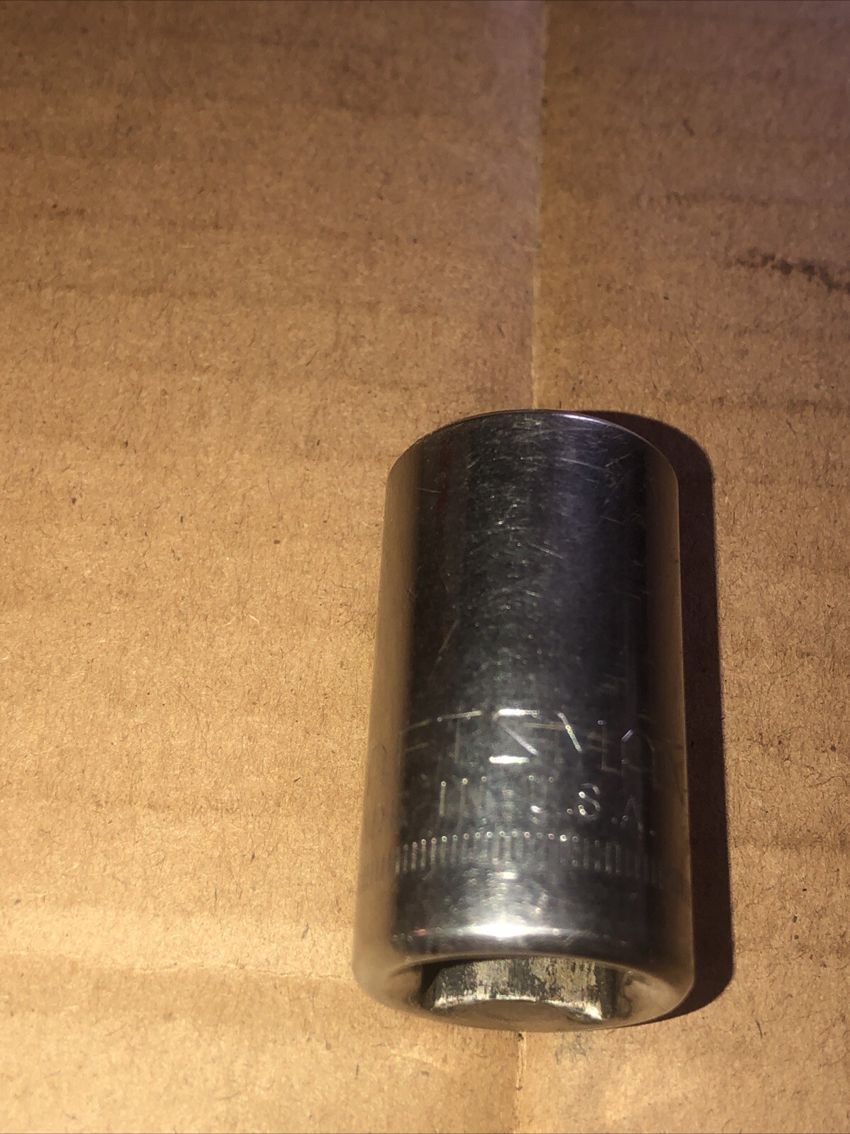 Craftsman Vintage 15MM 12 Point 1/2″ Drive Shallow Socket Made in USA 44236 G