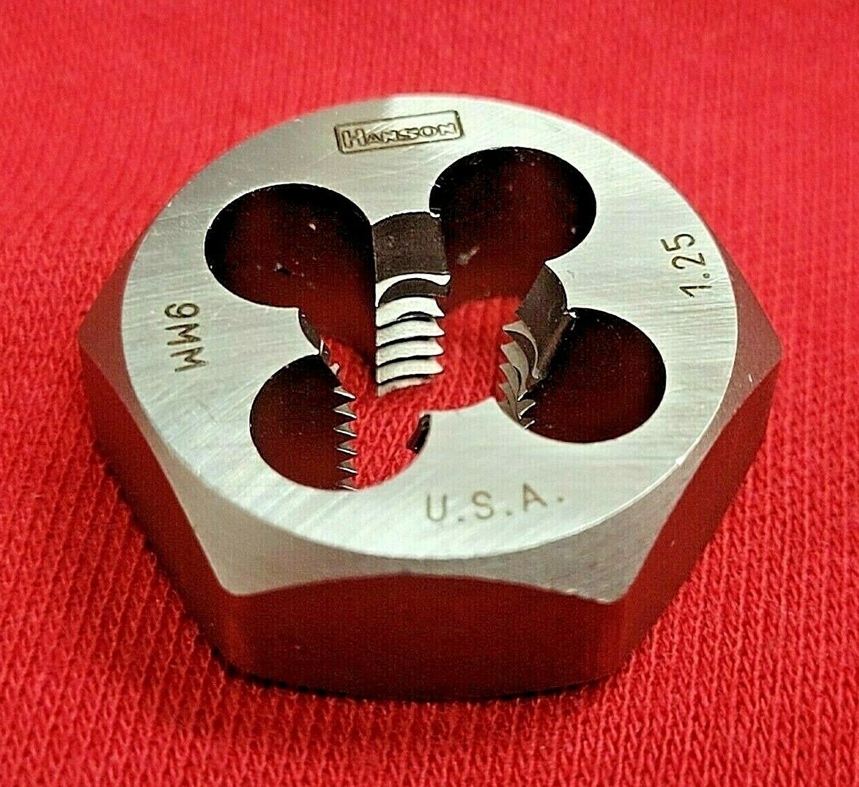 M9 X 1.25 Metric 1″ Hex Die Irwin Hanson 6637 9MM Carbon Steel USA RH Rethread