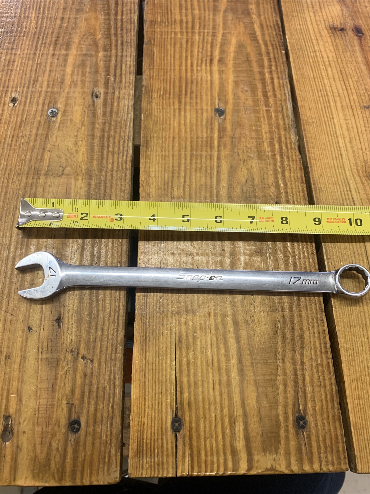 SNAP ON 17MM OEXM170A 12 PT OPEN / BOX END METRIC WRENCH 17 MM USED