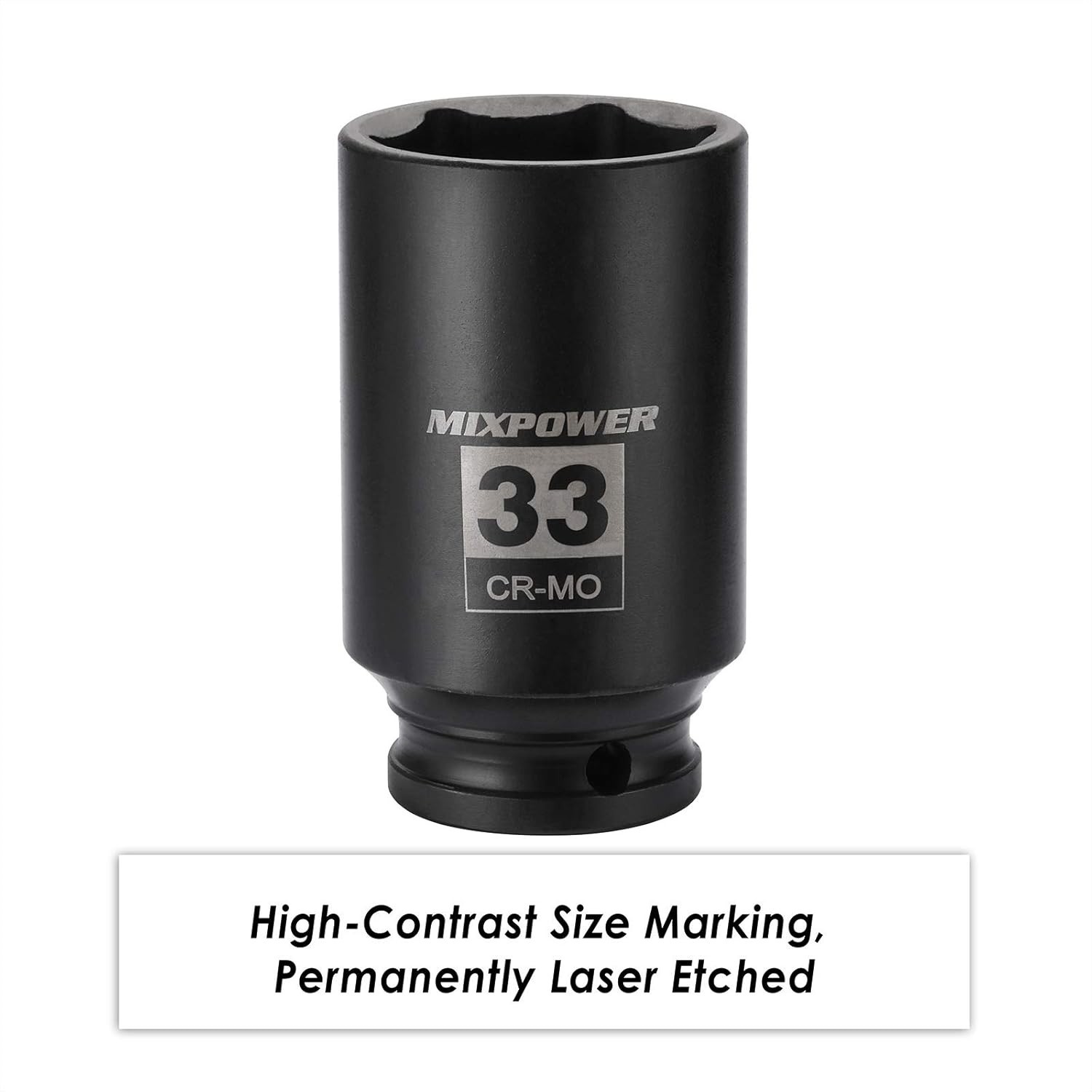 33mm 6-Point Impact Socket – CR-MO for Axle Nut Removal | ANSI Certified