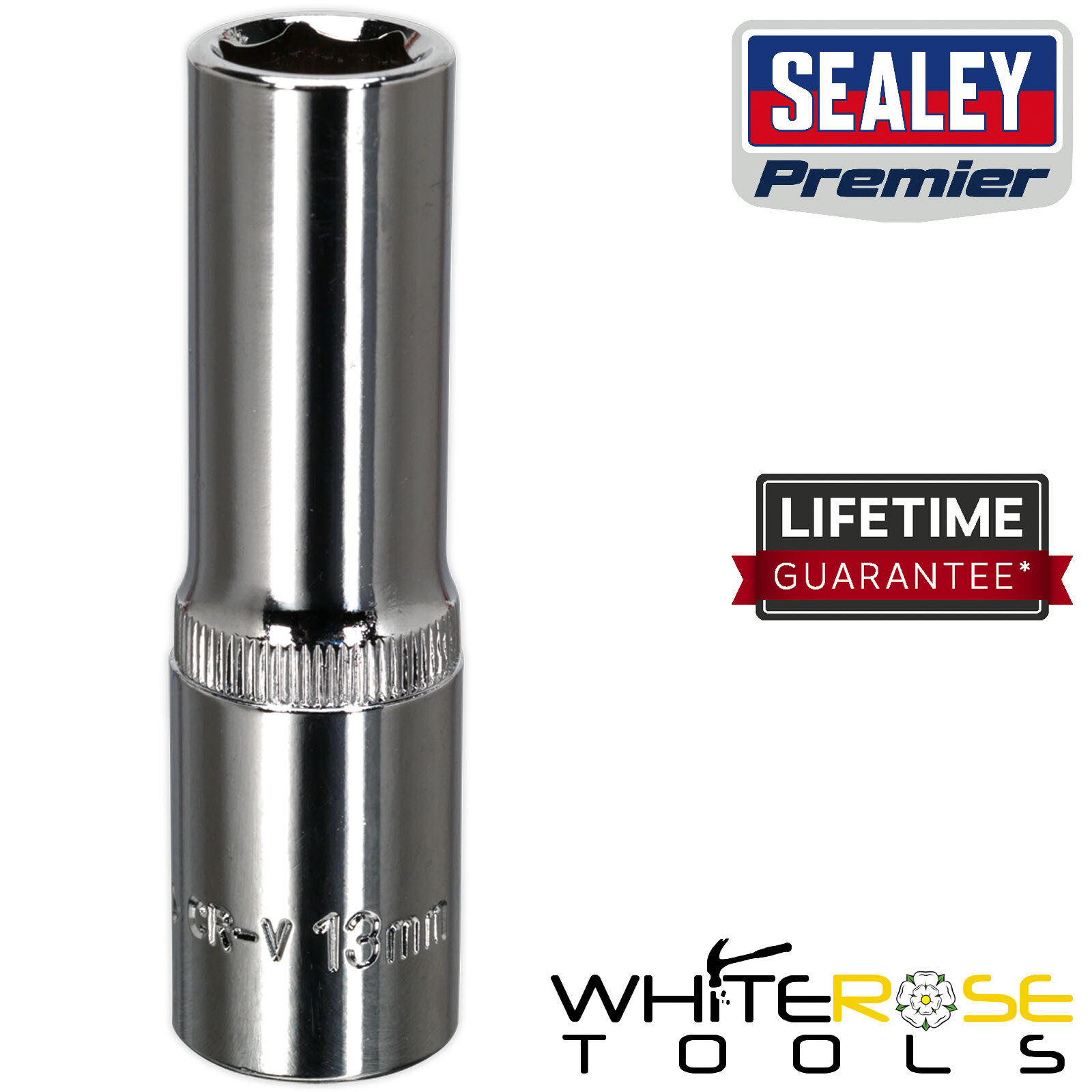 Sealey Deep Socket 13mm WallDrive Premier 1/2″Sq Drive Fully Polished Wrench