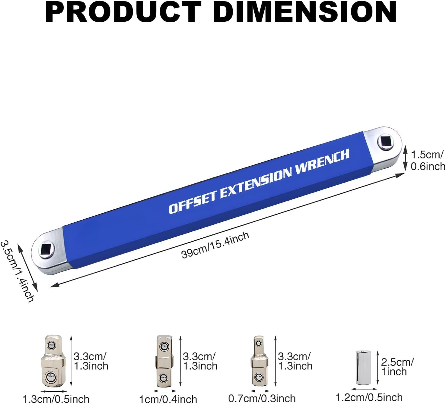 Offset Extension Wrench Zero Degree Ratchet Kit for Tight Spaces 1/2 1/4 3/8 …