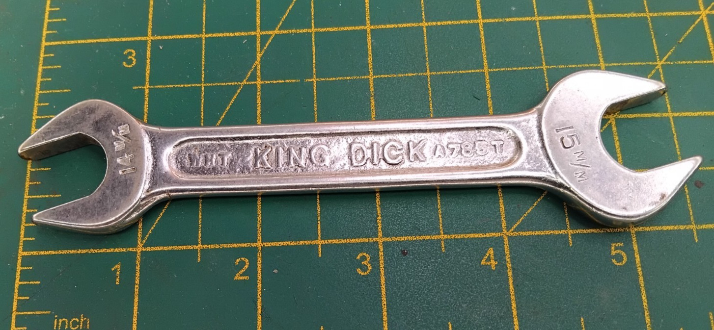 Vintage KING DICK ODM214, 14mm x 15mm Open Ended Spanner LT24075-LL