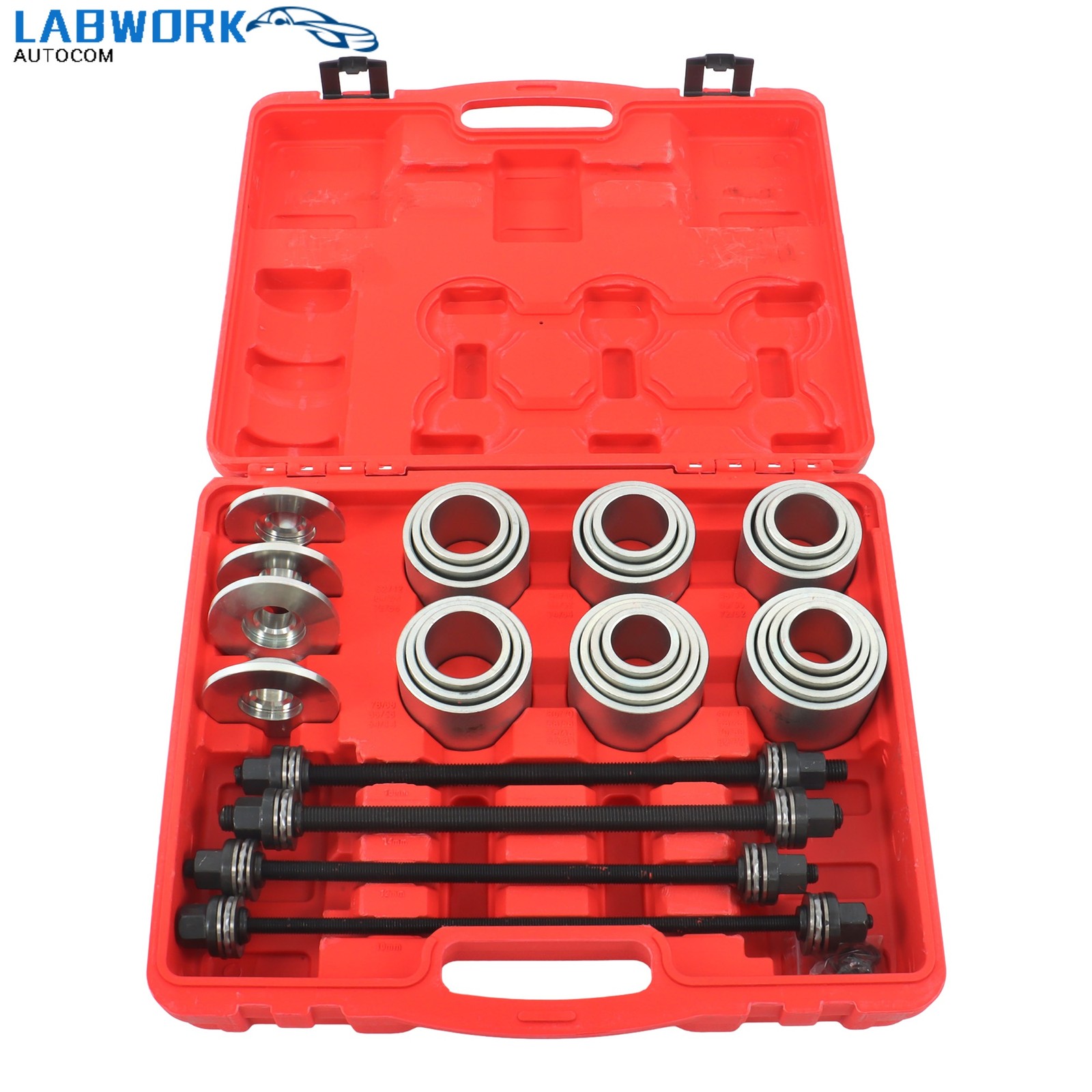 28Pc Universal Press Pull Sleeve Kit Remove Bearings Bushes Seals Garage Tool