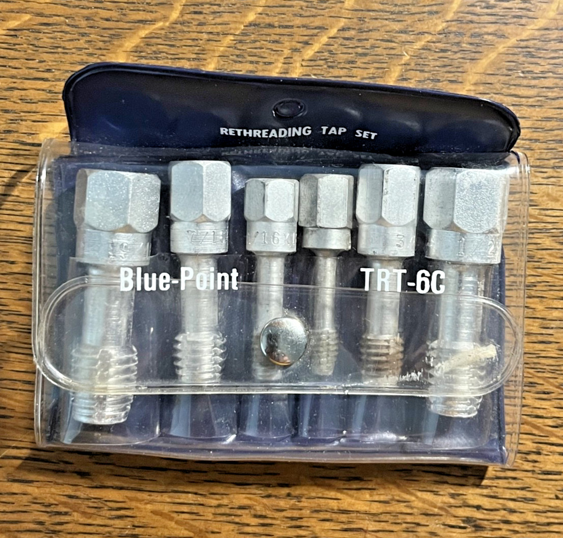 Vintage Blue Point (Snap-On) Tools TRT-6C Hex Drive Rethreading Taps – 5/16-9/16