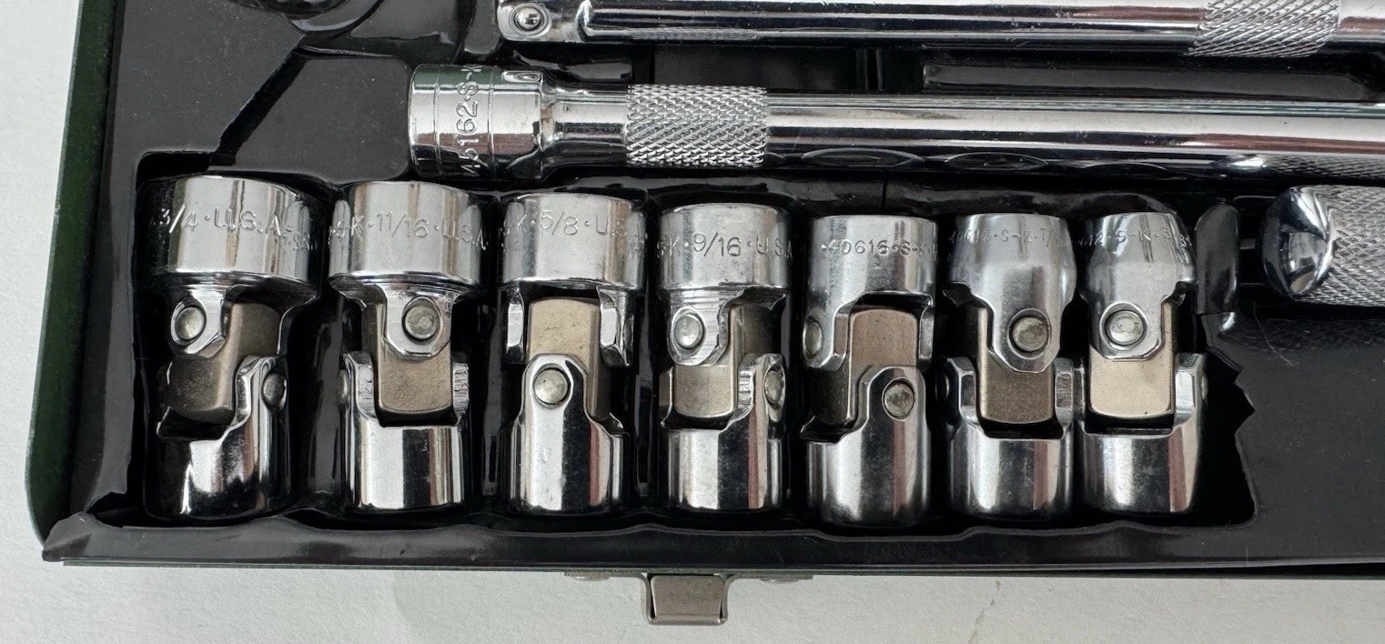 SK Pro Tools 94527 27 Piece 3/8-Inch Drive 6 Point 3/8” Fractional Socket Set