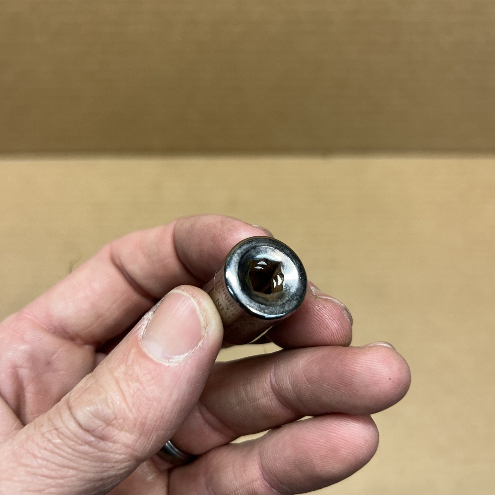 Vintage Craftsman USA 13mm 6 Point 1/4″ Drive Shallow Socket 43514 Inverted G1