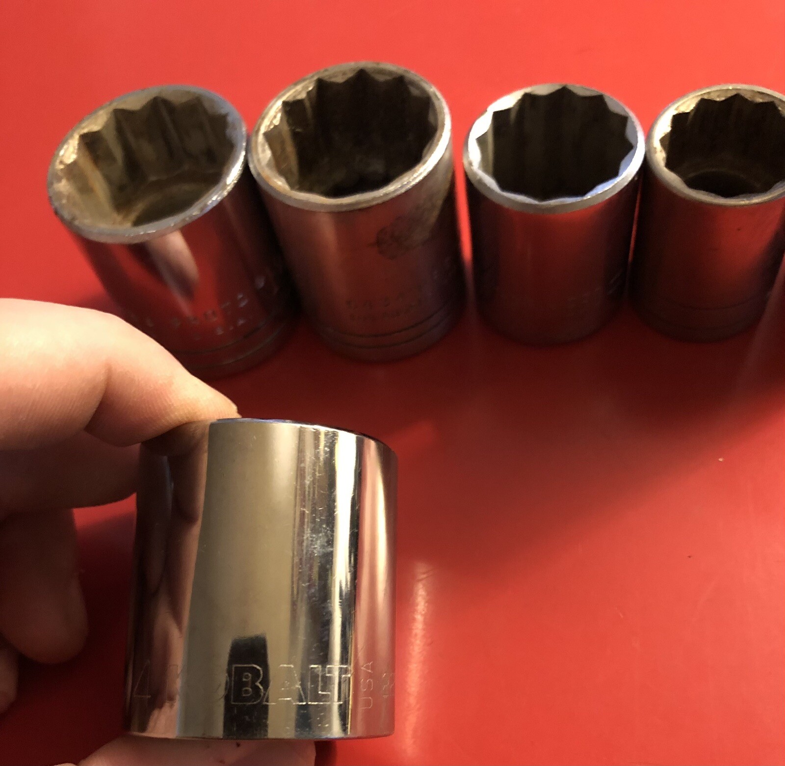 Proto 1/2” Drive 12 point Socket Lot SAE 1 1/8” 1” 1/16 Kobalt 1 1/4” Large