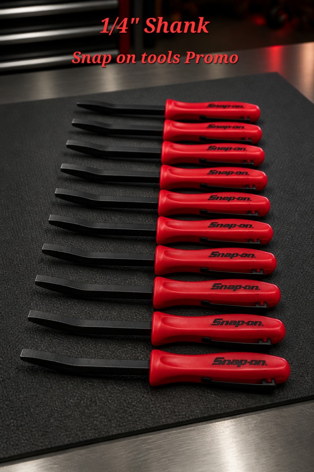 10X RED Promo SE For Snap on tools 1/4″ Shank Angled PRY BAR screwdriver + GIFT