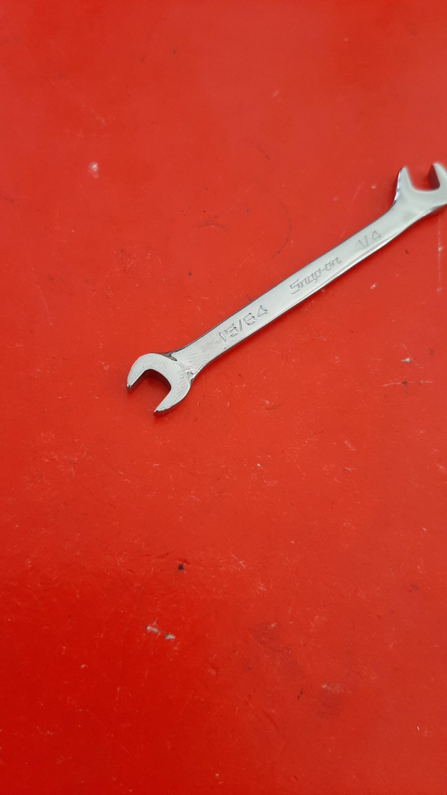 Snap-on DS1516A Offset Angle Open End 15/64 x 1/4″ Ignition Wrench ENGRAVED