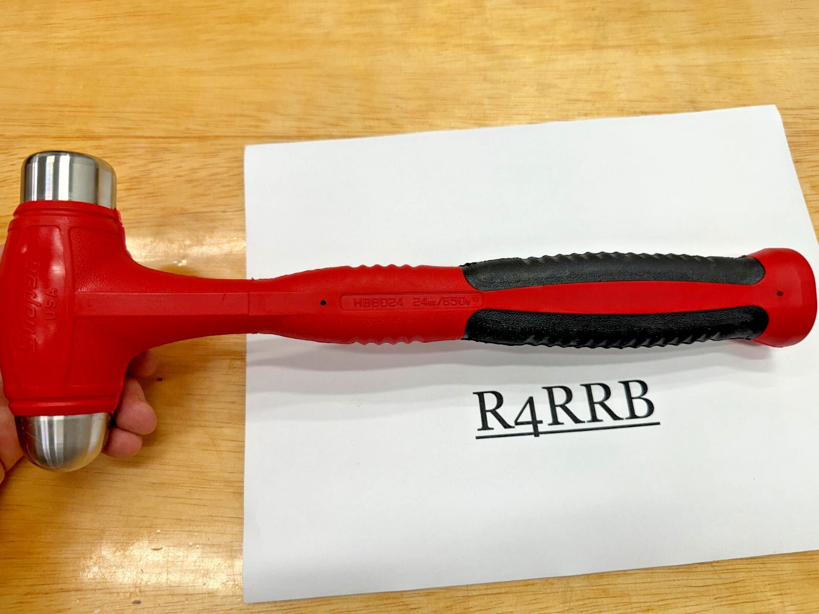 Snap-on Tools USA NEW 24oz/650g RED Soft Grip Dead Blow Hammer HBBD24R