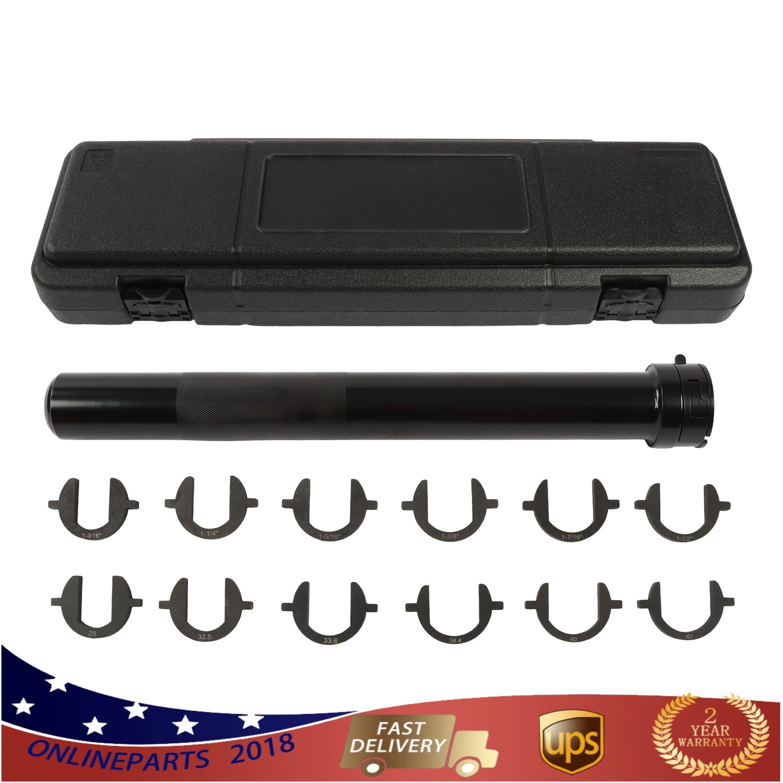 13pc Inner Tie Rod Removal Installation Tool Set with 12 SAE + Metric Adaptors