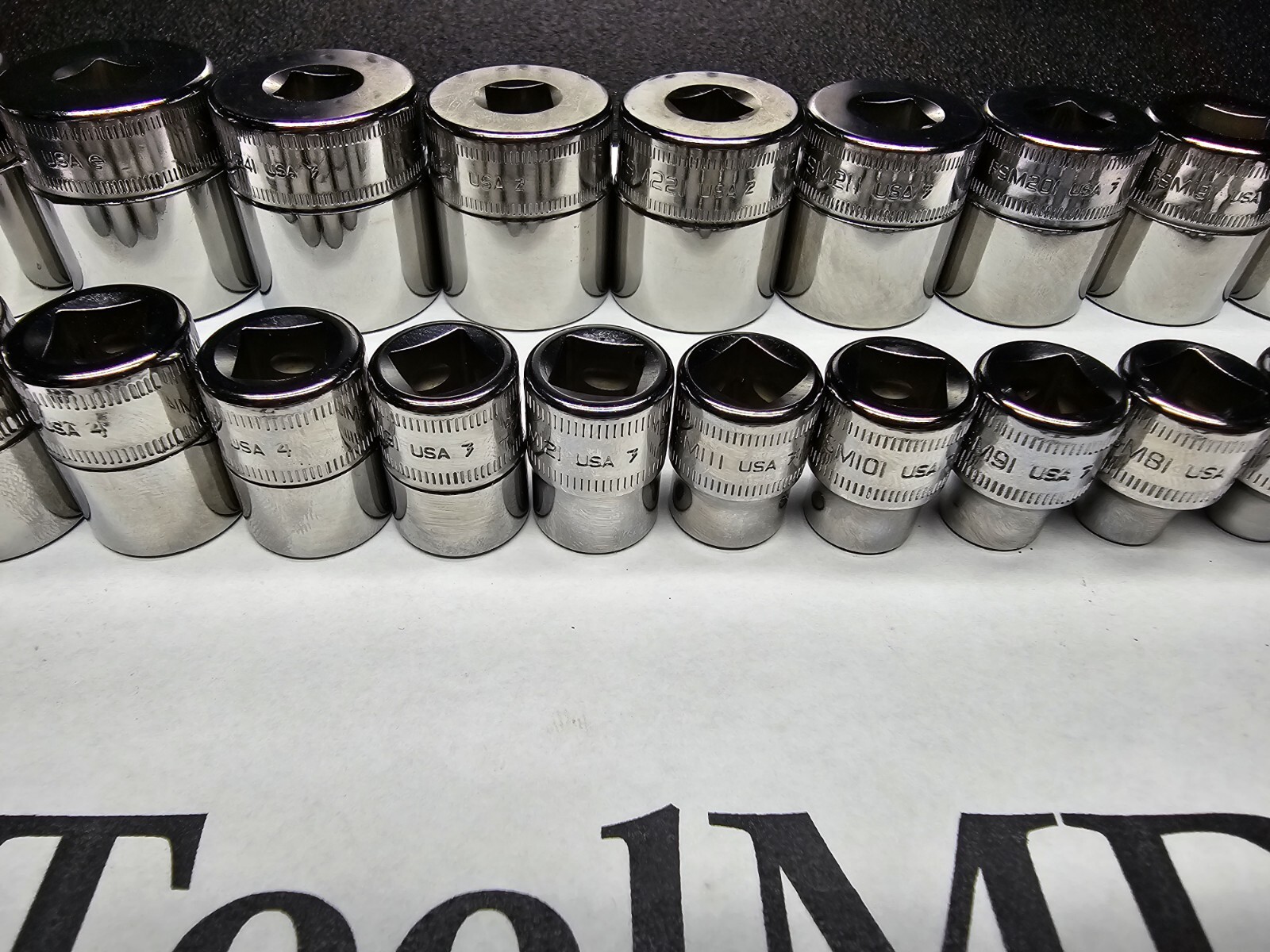 Snap-on Tools NEW 21pc 3/8 Drive METRIC Shallow 6-Point BONUS Socket Set 212FSMY