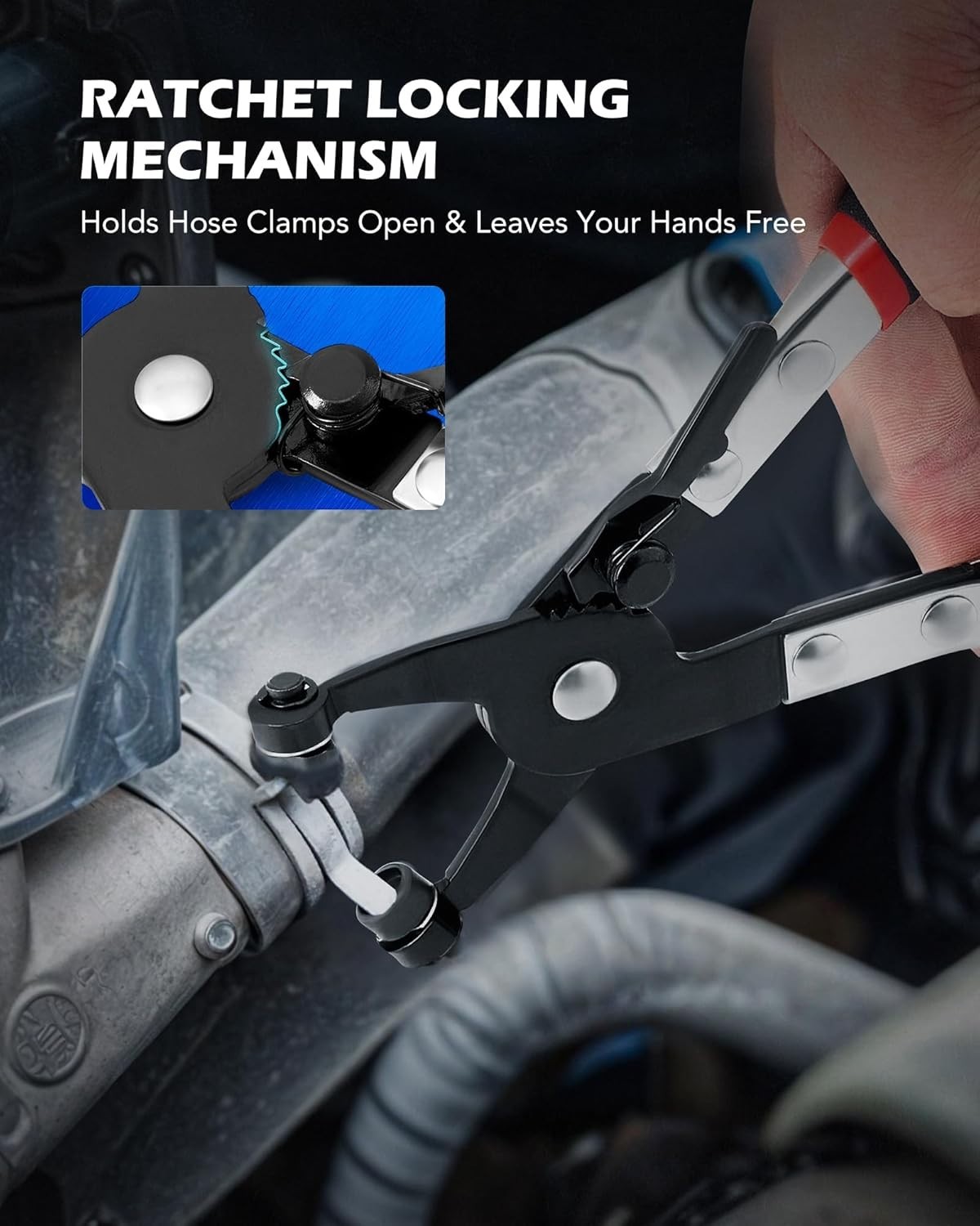 Complete Hose Clamp Pliers Set for Fuel, Oil, and Water Hose Applications