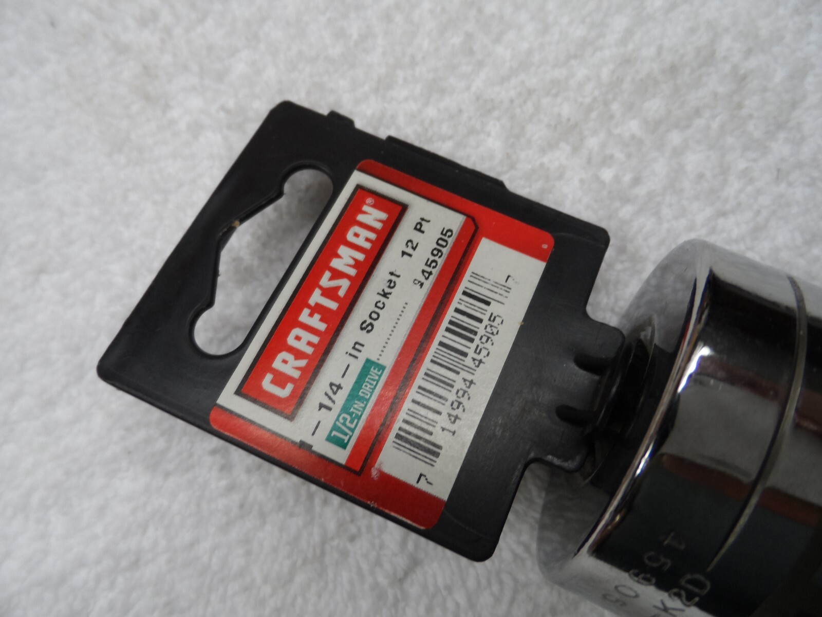 Craftsman 1/2″ Drive Standard SAE Socket, 1-1/4″ laser 12 pt USA NIP – PN 45905