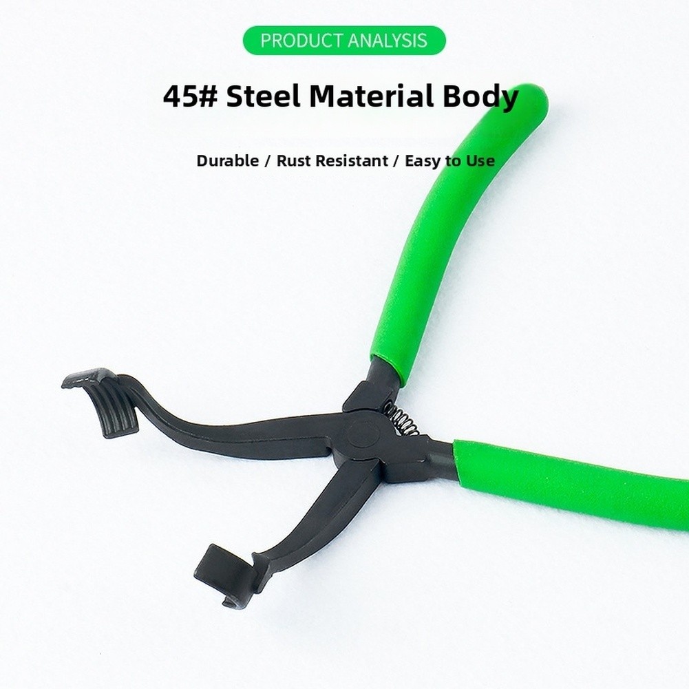 Automotive Spring Clamp Pliers Drum Brake 45# Steel 195mm Plastic Grip