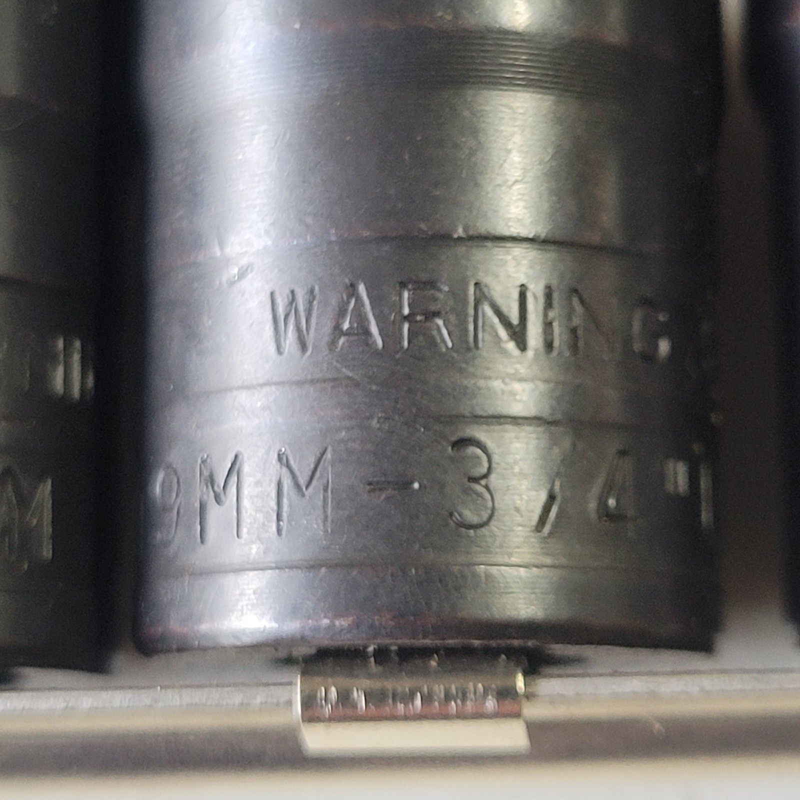 Vtg Mac Tools 7 Pc 3/8″ Drive Twist Socket Set 13-22mm Oil Drain Plug Tool TS490