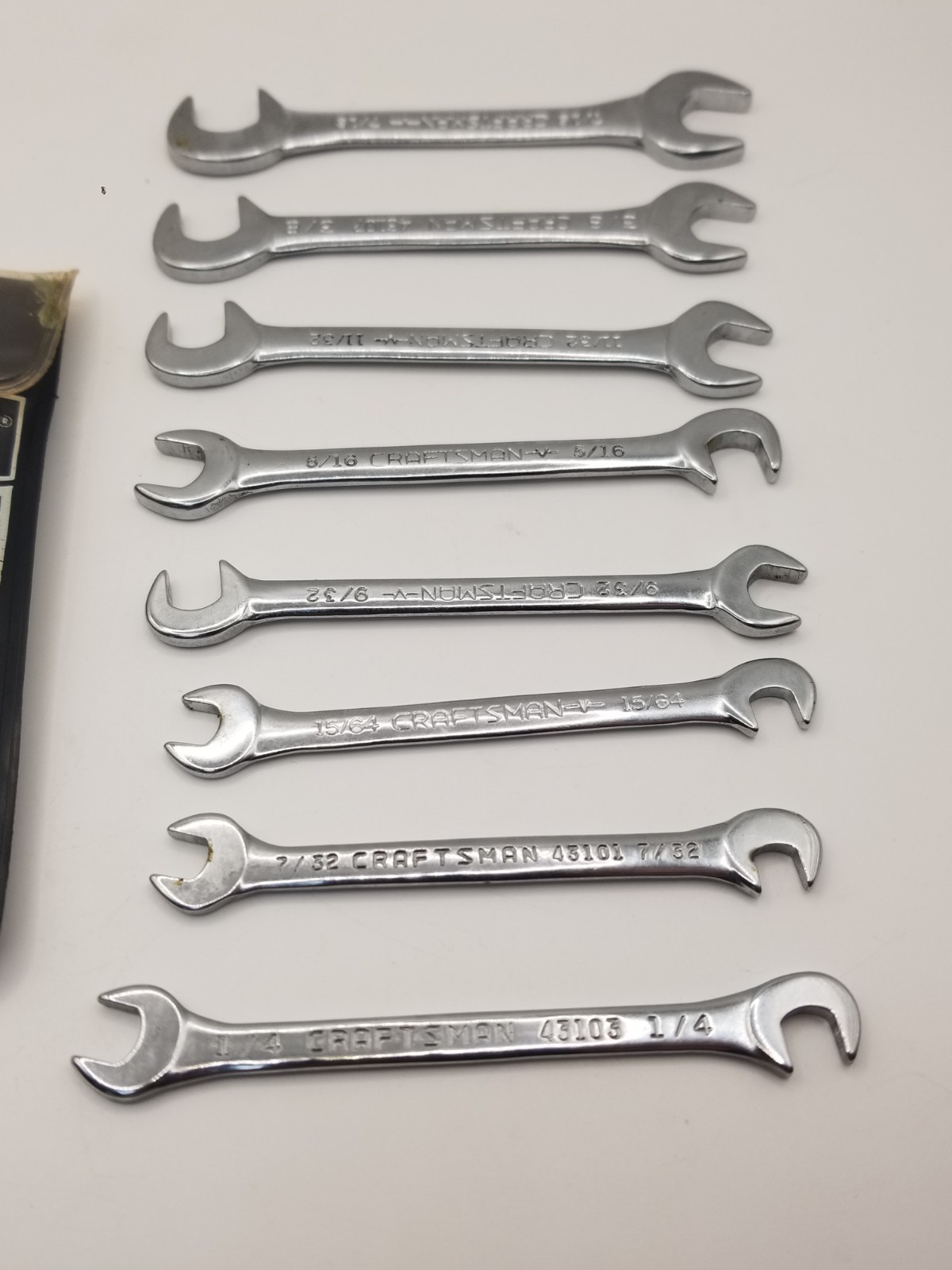Sears Craftsman Tools USA 8 Piece Open-End 4 Way Offset Ignition Wrench Set 4306