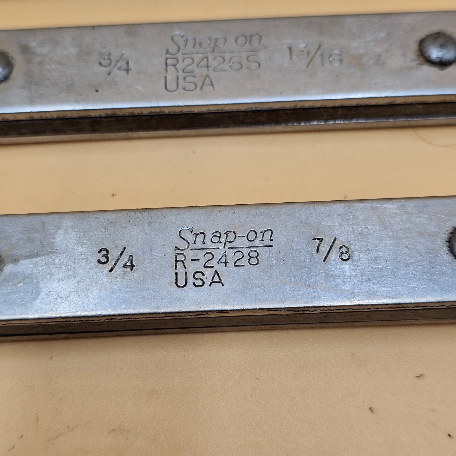 Vintage Snap On Ratcheting Wrench Set Of 3 R1820, R2426S, R-2428