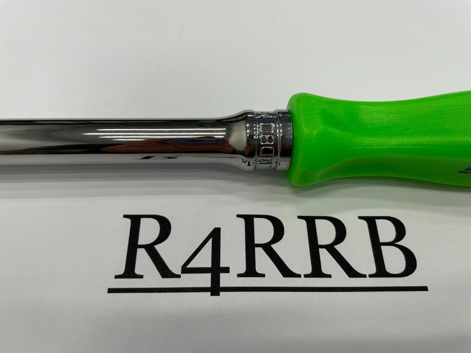 Snap-on Tools NEW GREEN 3/8″ Drive Hard Grip Extra-Long Fixed Ratchet FHLLD80G