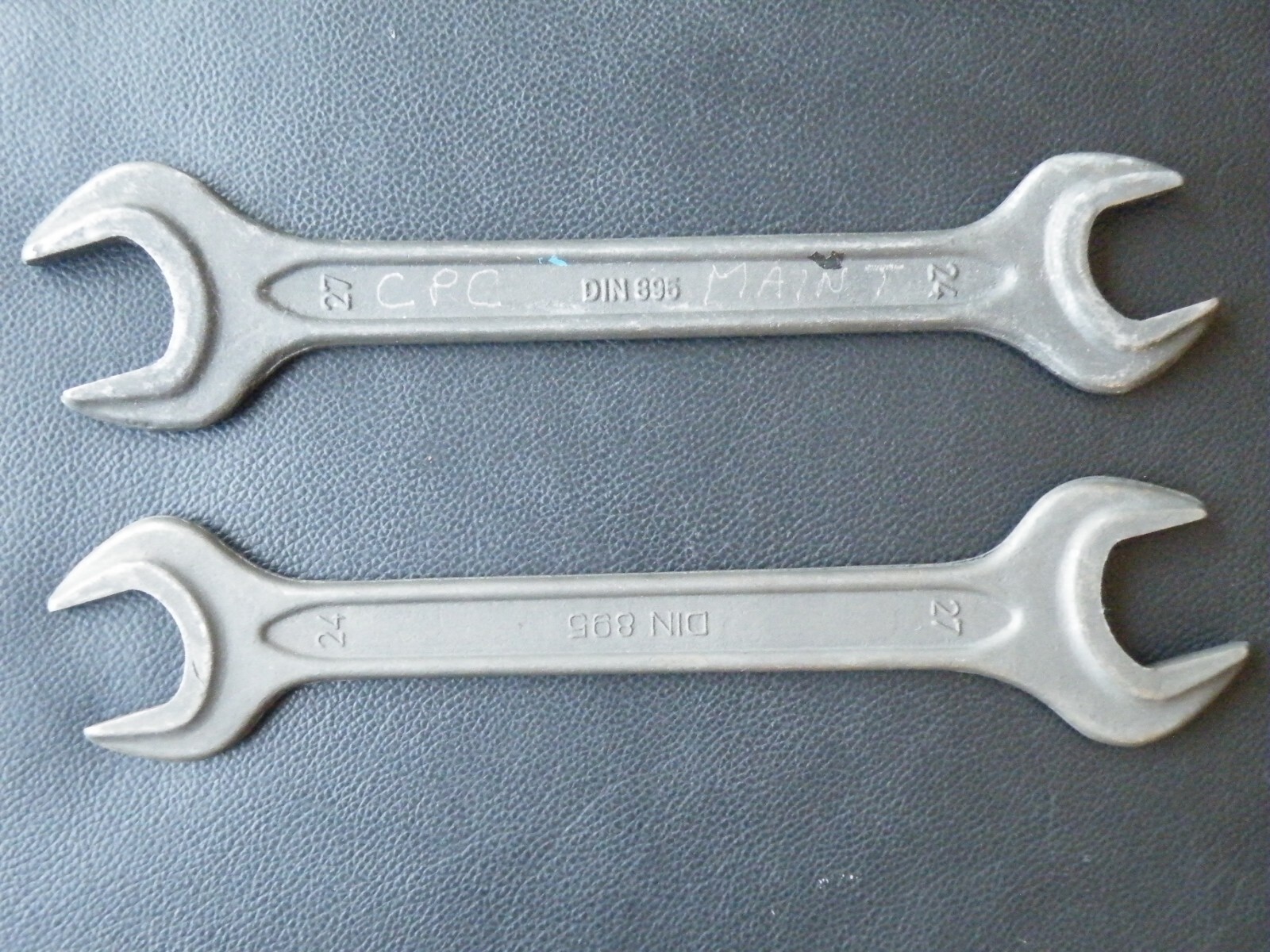 Vtg Gedore DIN895 Open Wrench 24x27mm(x2) + 27x32mm Germany + HOSHI FREE SHIP