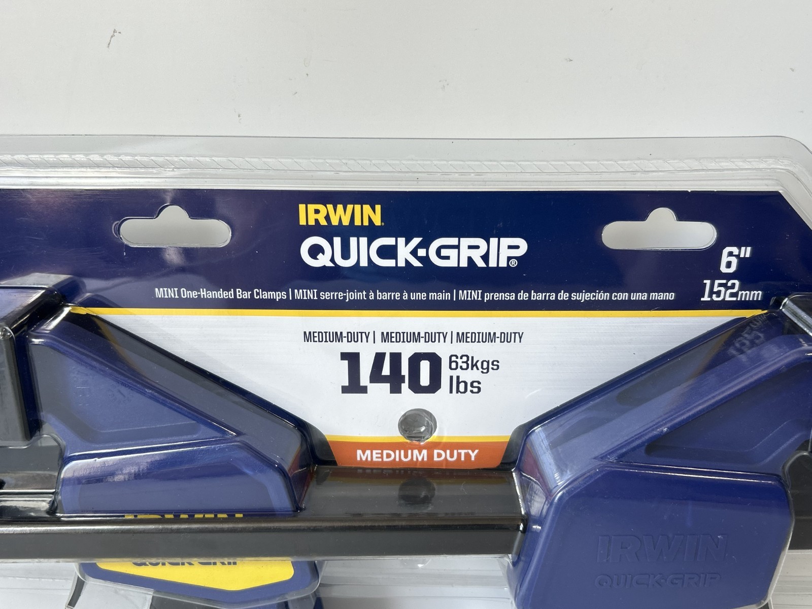 IRWIN Quick-Grip 1964758 One-Handed Mini Bar Clamp 4 Count Pack 140lb Blue NEW