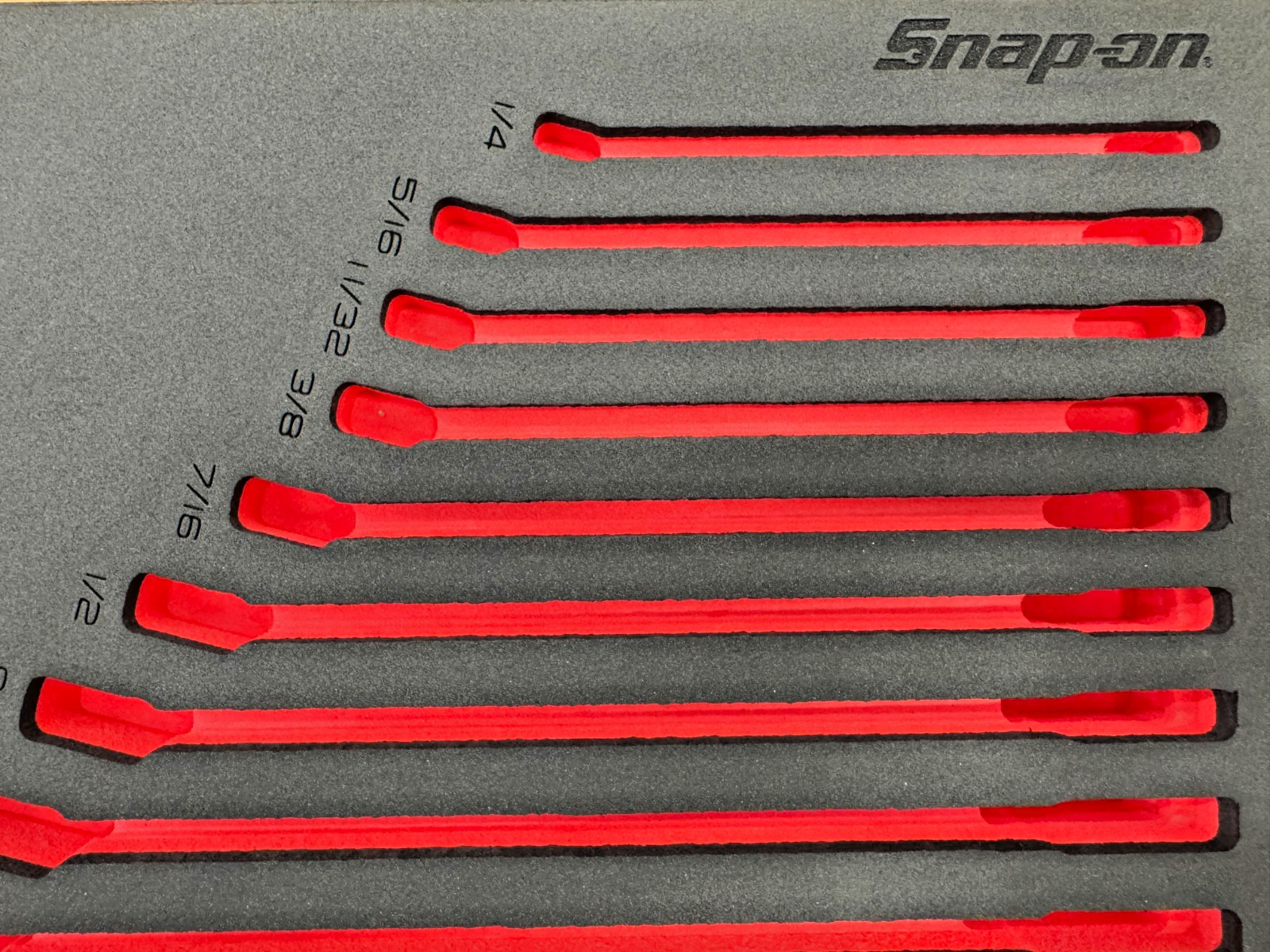Snap-on Tools NEW RED FOAM ORGANIZER ONLY for 13pc SAE Combo Wrench Set FMWR03BR