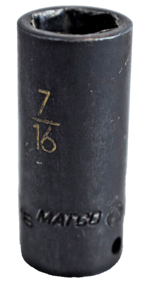 Matco Tools AIP146 7/16″ SAE Semi-Deep Impact Socket 1/4″ Drive 6 Point